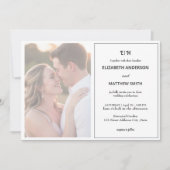 Invitation mariage bohémien neutre et minimal (Devant)