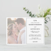 Invitation mariage bohémien neutre et minimal (Debout devant)