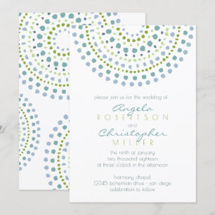 Invitation Mariage Boho Bali Green Jewels
