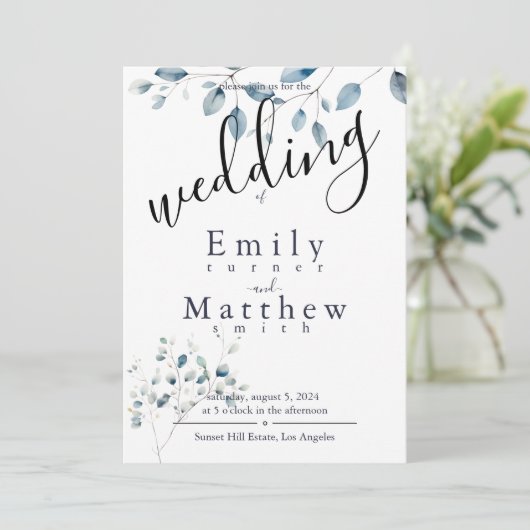 Invitation Mariage Boho Bliss (Debout devant)