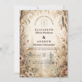 Invitation Mariage Boho Boisée Fantaisiste (Devant)