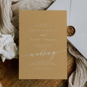 Invitation Mariage Boho Chic Jaune Marigold