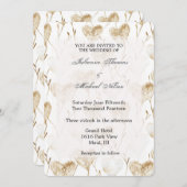 Invitation Mariage Boho Cream Brown (Devant / Derrière)
