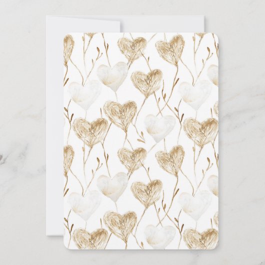 Invitation Mariage Boho Cream Brown (Dos)