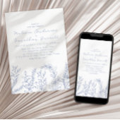 Invitation Mariage Boho de fleurs de périwinkle