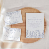 Invitation Mariage Boho de fleurs de périwinkle