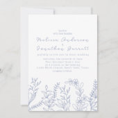 Invitation Mariage Boho de fleurs de périwinkle (Devant)