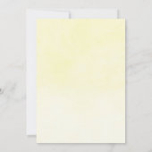 Invitation Mariage Boho de lavande de citron d'aquarelle (Dos)
