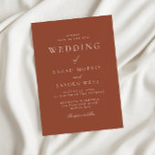 Invitation Mariage Boho d'été en terre cuite moderne