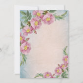 Invitation Mariage Boho en terre cuite et orchidées blanches (Dos)