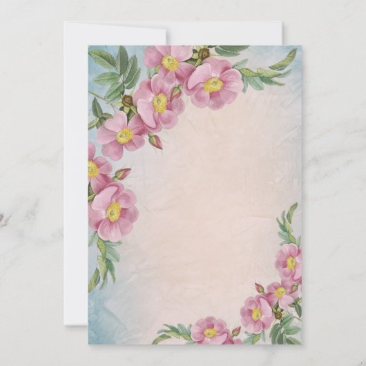 Invitation Mariage Boho en terre cuite et orchidées blanches (Dos)