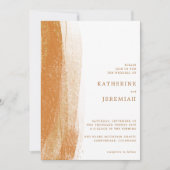 Invitation Mariage Boho en terre cuite moderne Burning Gold F (Devant)