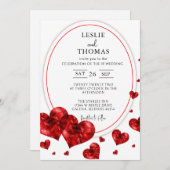 Invitation Mariage Boho, Ensemble d'herbe Pampas, Mariage mod (Devant / Derrière)