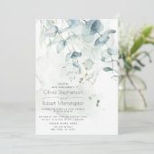 Invitation Mariage | Boho Eucalyptus Invita Boho vert boisé (Debout devant)