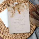 Invitation Mariage Boho Fall Flowers<br><div class="desc">Une invitation mariage de automne romantique et moderne photo réaliste avec un bouquet neutre de fleurs séchées dans les tons blé,  ocher et rouille.</div>