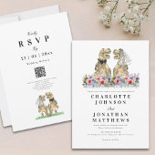 Invitation Mariage Boho Fleur sauvage Dinosaur