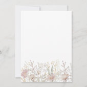 Invitation Mariage Boho Fleur sauvage simple (Dos)