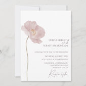 Invitation Mariage Boho Fleur sauvage simple (Devant)