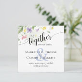 Invitation Mariage Boho Fleur sauvage simple et élégant (Debout devant)