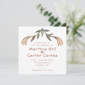 Invitation Mariage Boho Floral Art Déco Lilies (Debout devant)