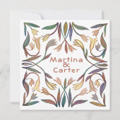 Invitation Mariage Boho Floral Art Déco Lilies (Dos)