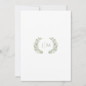 Invitation Mariage Boho Floral Blanc Vert (Dos)