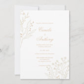 Invitation Mariage Boho Floral Corner beige (Devant)