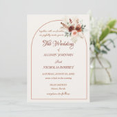 Invitation Mariage Boho floral pumpas (Debout devant)
