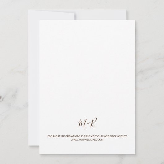 Invitation Mariage Boho floral simple (Dos)