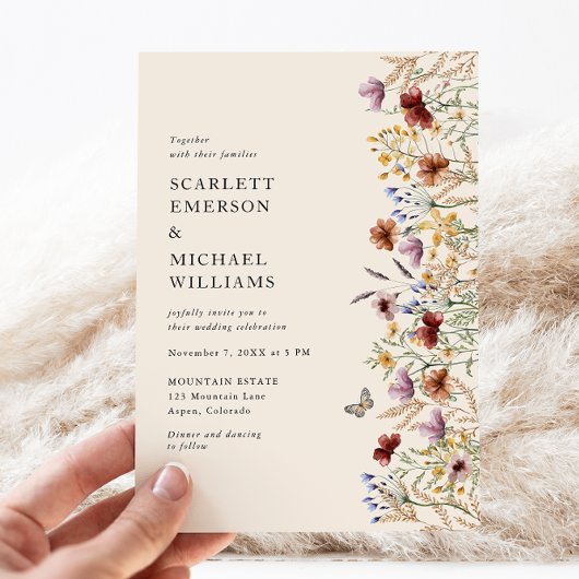 Invitation Mariage Boho moderne
