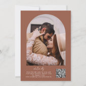 Invitation Mariage Boho moderne Burange Terracotta (Dos)