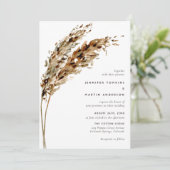 Invitation Mariage Boho Pampas Grass (Debout devant)