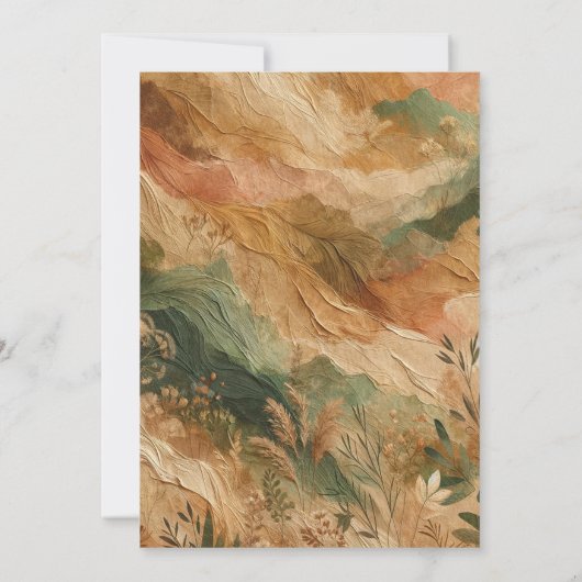 Invitation Mariage Boho Peach Peach Peach (Dos)