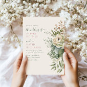 Invitation Mariage Boho Sage Green et Ivory Widlflowers