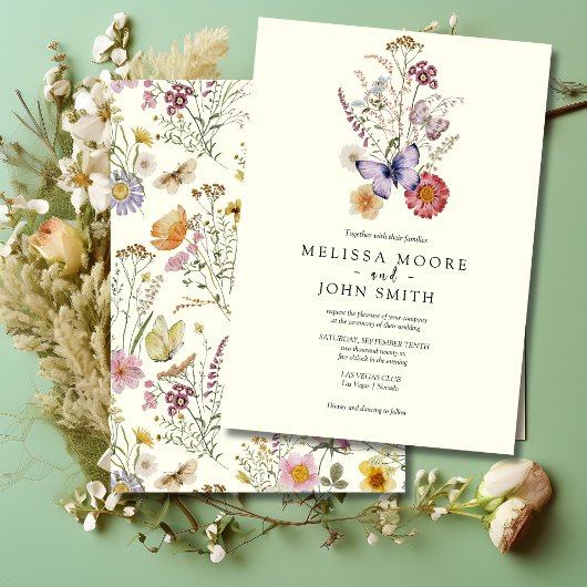 Invitation Mariage Boho simple