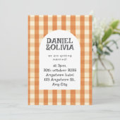 Invitation Mariage Boho Super coloré rétro (Debout devant)