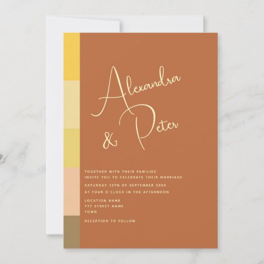 Invitation Mariage Boho Terracotta (Devant)