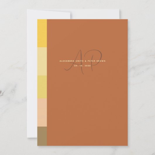 Invitation Mariage Boho Terracotta (Dos)