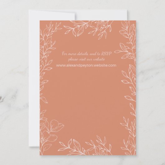 Invitation Mariage Boho Terracotta Blush (Dos)