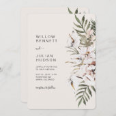 Invitation Mariage boho tropical (Devant / Derrière)