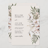 Invitation Mariage Boho Tropical Tout en un (Devant / Derrière)
