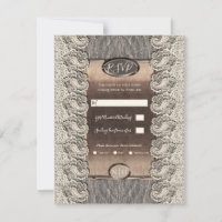 Mariage Bois Gris Cuivre Dentelle Crème Antique