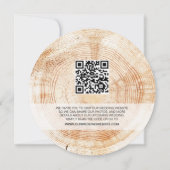 Invitation Mariage Bois Rustique Enregistrez la date avec le (Dos)