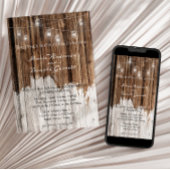 Invitation Mariage Bois Rustique et Lanternes