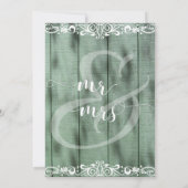 Invitation Mariage Bois Vert Rustique Blanc 2 (Dos)