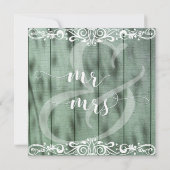 Invitation Mariage Bois Vert Rustique Blanc 2b (Dos)