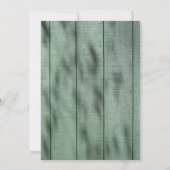Invitation Mariage Bois Vert Rustique Broderie Blanche (Dos)
