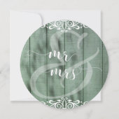 Invitation Mariage Bois Vert Rustique Fleurs en Volute 2c (Dos)