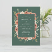 Invitation Mariage Boisé Sublime au Vert Sauge (Debout devant)