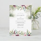 Invitation Mariage boisée brumeuse de Bourgogne (Debout devant)